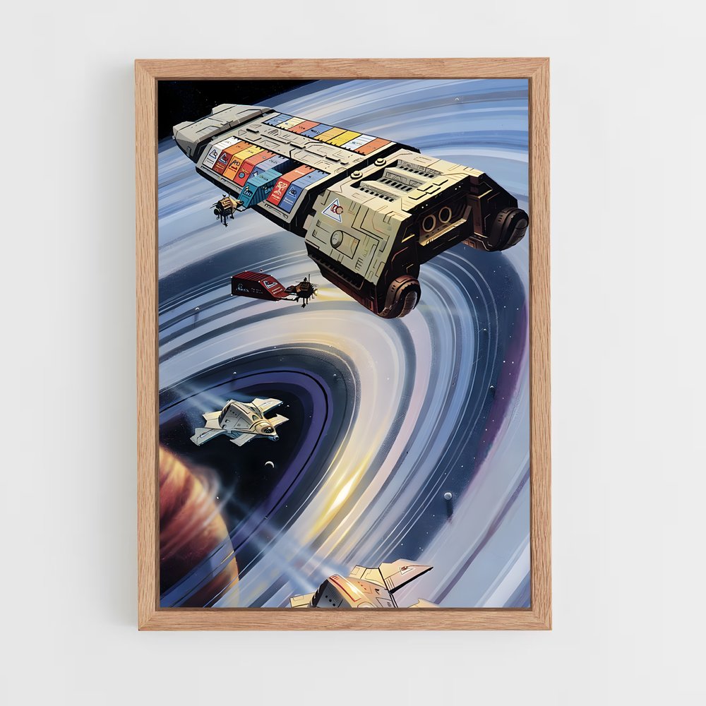 Poster La Station des Étoiles – affiche Art spatial (vue 4)